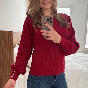 Tahari Rich Red Women's Sweater